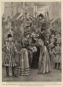 Posa della prima pietra della nuova ala del Royal United Service Institute da parte di S.A.R. il Principe di Galles da Arthur Hopkins