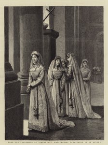 Roma, la Processione delle Ammantate (Candidate Matrimoniali) a San Pietro da Arthur Hopkins