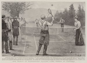 Il principe del Montenegro che gioca a tennis a Cettinje da Arthur Hopkins