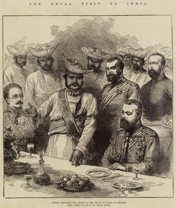 La Visita Reale in India, Scindia propone il Brindisi al Principe di Galles a Gwalior da Arthur Hopkins