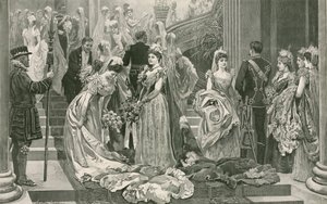 Il primo salotto della stagione, ai piedi della grande scalinata di Buckingham Palace da Arthur Hopkins