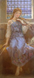 Ragazza con Violino da Arthur Hughes