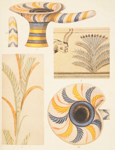 Dettaglio delle decorazioni in ceramica di Knossos da Arthur John Evans