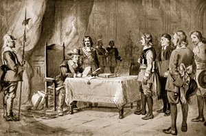 Inviati svizzeri davanti a Cromwell, illustrazione da 