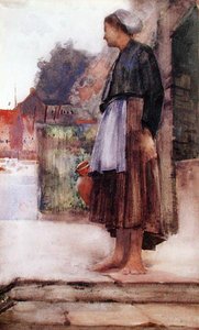 La figlia del pescatore, Cancale, Normandia da Arthur Melville