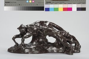 Cani che catturano un puma da Arthur Putnam