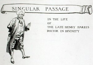 Un passaggio singolare nella vita del defunto Henry Harris, Dottore in Divinità, intestazione del capitolo da 