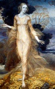 Una giovane donna in un giardino, c.1920 da Arthur Rackham