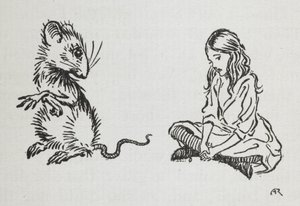 Alice e il topo da Arthur Rackham