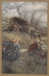 E ora non si incontrano mai nel bosco o nel prato, presso fontane limpide o sotto il cielo stellato, ma litigano. Una scena da 