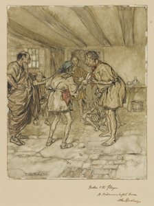 Bottom e gli attori: Sogno di una notte di mezza estate da Arthur Rackham