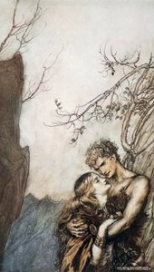 Brunnhilde si getta tra le braccia di Siegfried, 1924