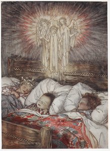Bambini addormentati e sognanti da Arthur Rackham
