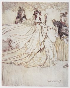 Cenerentola in abito da ballo da Arthur Rackham
