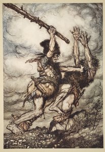 Fafner uccide Fasolt, illustrazione da 
