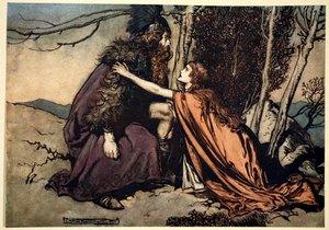Padre! Padre! Dimmi cosa ti affligge Con sgomento stai riempiendo tuo figlio! da Arthur Rackham