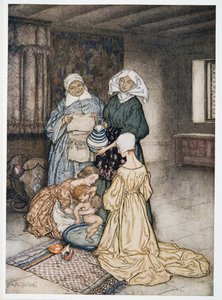 Non avevo quattro o cinque donne una volta che mi accudivano? illustrazione da La Tempesta di William Shakespeare, pub. 1926 da Arthur Rackham