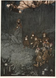Suo padre li aveva visti nei loro vecchi abiti olandesi giocare a bocce, da Rip Van Winkle di Washington Irving, pub. 1910