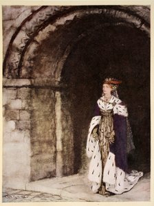 Come Dame Lionesse uscì vestita come una principessa, illustrazione da 