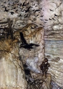 Illustrazione di Arthur Rackham per Il sogno di una notte di mezza estate di William Shakespeare da Arthur Rackham