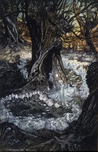 Illustrazione di Arthur Rackham per Il Sogno di una Notte di Mezza Estate di William Shakespeare da Arthur Rackham