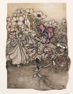 Illustrazione da Peter Pan nei Giardini di Kensington di J.M. Barrie, 1906 da Arthur Rackham