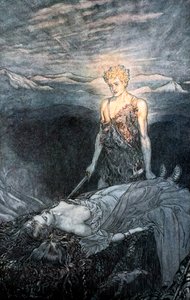 Illustrazione da Sigfrido e il crepuscolo degli dei, 1924 da Arthur Rackham