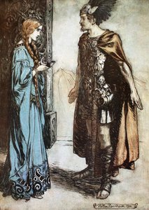 Illustrazione da Sigfrido e il crepuscolo degli dei da Arthur Rackham