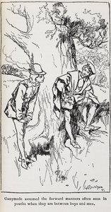Illustrazione di Ganimede da Come vi piace da Arthur Rackham
