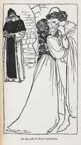 Illustrazione degli amanti sfortunati in Romeo e Giulietta da Arthur Rackham
