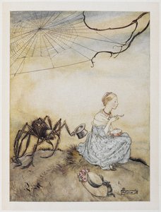 Piccola Miss Muffet da Arthur Rackham