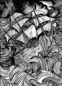 Manoscritto trovato in una bottiglia di Edgar Allan Poe da Arthur Rackham