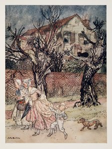 Racconti meravigliosi di campi infestati, ruscelli infestati e case infestate, da La leggenda di Sleepy Hollow di Washington Irving (1783 - 1859), pub. 1928