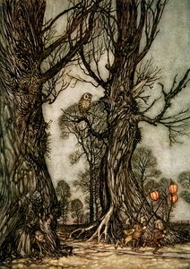 Peter Pan nei giardini di Kensington da Arthur Rackham