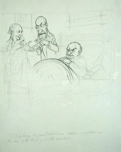 Sir George Savage e Sir James Crichton Browne (1840-1937) chiamati in consultazione sul caso del BXXXY e dei membri da Arthur Rackham