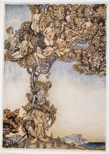 A volte mille strumenti tintinnanti ronzano nelle mie orecchie, illustrazione da La Tempesta di William Shakespeare, pub. 1926