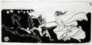Frolics al chiaro di luna da Arthur Rackham