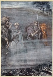 Gli dei diventano pallidi e invecchiano per la perdita di Freia da Arthur Rackham
