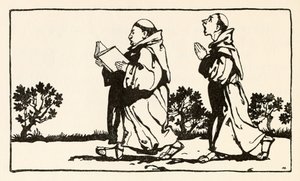 La Strega seduta contro il muro, da La frenesia di Morgan in Fiabe irlandesi da Arthur Rackham