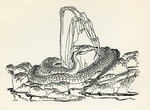Il verme Laidly da Arthur Rackham