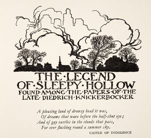 La leggenda di Sleepy Hollow, da La leggenda di Sleepy Hollow di Washington Irving (1783 - 1859), pub. 1928 da Arthur Rackham