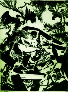 La sepoltura prematura di Edgar Allan Poe da Arthur Rackham