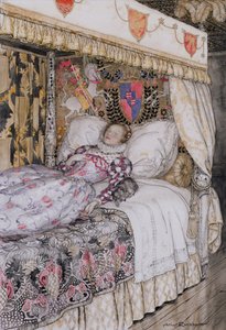 La Principessa Addormentata, illustrazione per The Allies Fairy Book, Heinemann, 1916 da Arthur Rackham