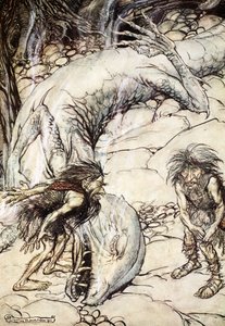 I nani che litigano sul corpo di Fafner, 1924