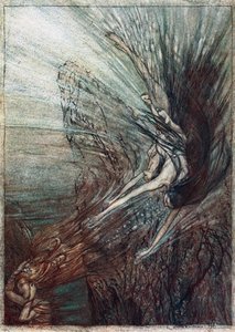 Il divertimento delle Ondine del Reno. Illustrazione per L