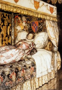 La principessa addormentata, illustrazione di Arthur Rackham per il racconto di Charles Perrault "La bella addormentata" da Arthur Rackham