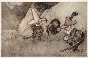 Anche i loro volti erano peculiari., da Rip Van Winkle di Washington Irving, pub. 1910