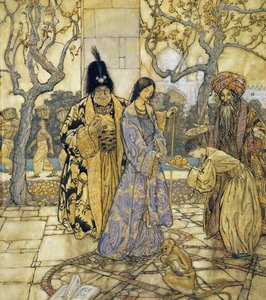 Raccolsero per la mano principesca di Ahmed, 1917 da Arthur Rackham