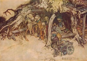 Per fare i cappotti ai miei piccoli elfi, 1908, 1923 da Arthur Rackham