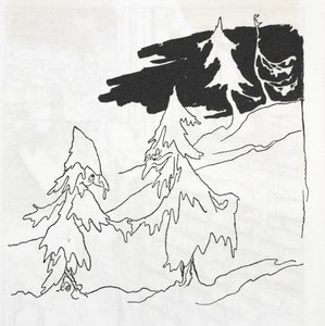 Due uomini-albero che si stringono la mano